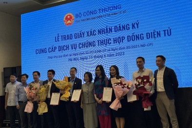 Thêm 5 đơn vị được trao Giấy xác nhận đăng ký cung cấp dịch vụ chứng thực hợp đồng điện tử