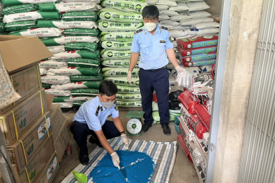 Tiền Giang: Phát hiện 4 tấn phân bón kém chất lượng, hộ kinh doanh bị phạt hơn 90 triệu đồng