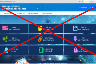 Cảnh báo trang web giả mạo Cổng dịch vụ công ngành BHXH Việt Nam