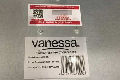 Công ty TNHH Vanessa Việt Nam: Bếp điện từ không gắn dấu hợp quy theo quy định pháp luật