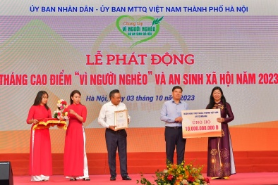 Vietcombank ủng hộ 10 tỷ đồng trong tháng cao điểm ‘Vì người nghèo’ và an sinh xã hội TP.Hà Nội năm 2023