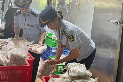 Công ty Phan Hiếu kinh doanh thực phẩm đông lạnh không ghi nhãn và các thông tin về nguồn gốc