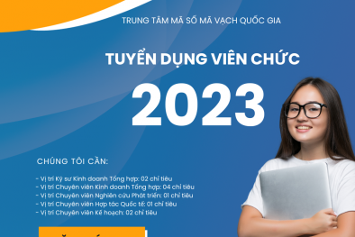 Trung tâm Mã số Mã vạch Quốc gia thông báo tuyển dụng viên chức 2023