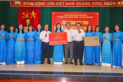 Thái Nguyên: Trao tặng 166 máy tính cho Hội Liên hiệp Phụ nữ cấp xã