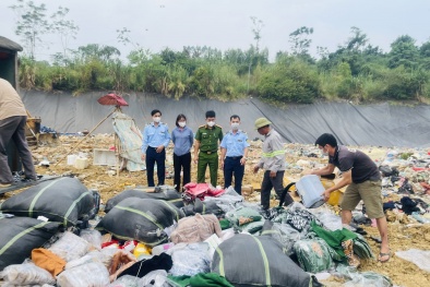 Tiêu hủy gần 10.000 đơn vị sản phẩm giả mạo nhãn hiệu, không rõ nguồn gốc