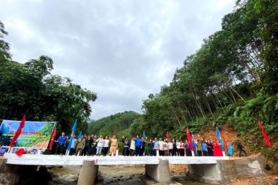 PV GAS trao cầu dân sinh tại thôn Nậm Sái, xã Nà Chì, huyện Xín Mần tỉnh Hà Giang