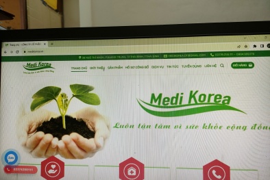 Công ty dược phẩm MEDI KOREA bán hàng trên website nhưng không thông báo theo quy định