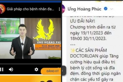 Vợ chồng ca sĩ Ưng Hoàng Phúc liên tục quảng cáo ‘thổi phồng’ công dụng ghế thư giãn
