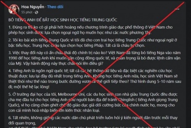 Cảnh báo thông tin xuyên tạc quyết định phê duyệt sách giáo khoa của Bộ Giáo dục và Đào tạo