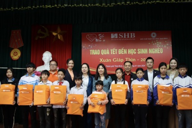 SHB mang Tết ấm đến trẻ em nghèo vượt khó tỉnh Thái Bình