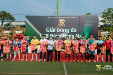 Vietcombank Đông Đồng Nai tổ chức giải bóng đá chào mừng kỷ niệm 10 năm thành lập
