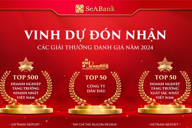 SeABank lần thứ 5 được vinh danh trong Top 500 doanh nghiệp tăng trưởng nhanh nhất Việt Nam