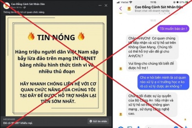 Cảnh báo trang facebook giả mạo Cao đẳng Cảnh sát nhân dân để lừa đảo