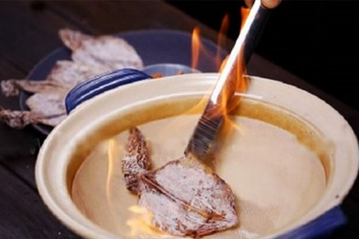 Cảnh báo tai nạn nghiêm trọng do nướng đồ khô bằng cồn 90 độ