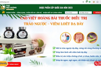 Website quảng cáo sai công dụng sản phẩm Cao Việt Hoàng “không cánh mà bay”?