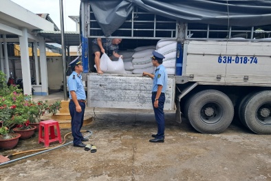 Long An: Tạm giữ 16 tấn đường cát không có hóa đơn chứng từ hợp pháp