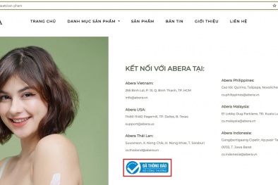 Thương hiệu ABERA có dấu hiệu giả mạo đăng ký với Bộ Công Thương, thổi phồng chất lượng sản phẩm