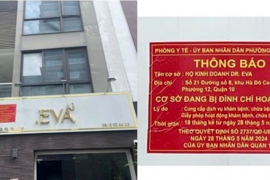 Cảnh báo: Không thực hiện dịch vụ làm đẹp tại cơ sở 'DR EVA'