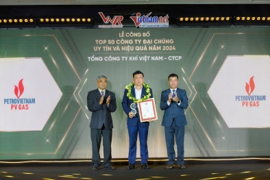 PV GAS được vinh danh trong Lễ công bố Top 50 Công ty đại chúng uy tín và hiệu quả năm 2024