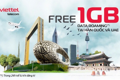 Nghỉ lễ 2/9, Viettel tặng Data Roaming miễn phí cho khách hàng đi Hàn Quốc, UAE 