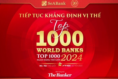 SeABank liên tục tăng hạng trong bảng xếp hạng 'Top 1000 Ngân hàng thế giới'