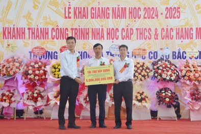 Phân Bón Cà Mau tài trợ 5 tỷ đồng xây dựng trường học tại xã Bắc Sơn