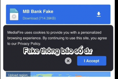 Mua bán công khai ứng dụng ngân hàng giả mạo trên không gian mạng 