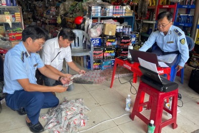 Bình Thuận kiểm tra, xử phạt 2 cơ sở kinh doanh hàng hóa giả mạo nhãn hiệu