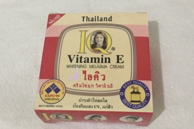Kem thoa mặt IQ Vitamin E Whitening Melasma của Công ty Vương Kim Long kém chất lượng phải tiêu hủy