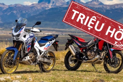 Triệu hồi mô tô địa hình Africa Twin do kiểm soát nhấc bánh trước hoạt động không chính xác