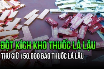 Đột kích kho thuốc lá lậu, thu giữ 150.000 bao thuốc lá lậu