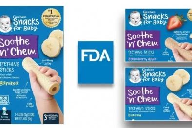 Thu hồi sản phẩm ngậm nướu thương hiệu Gerber nguy cơ gây hóc cho trẻ