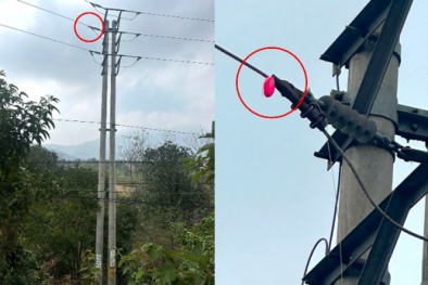 EVNHANOI khuyến cáo nguy hiểm từ bóng bay đối với hệ thống điện