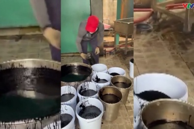 Rùng mình trước quy trình sản xuất cà phê giả