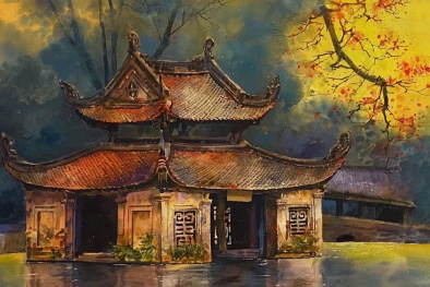 Ngắm vẻ đẹp nên thơ của các ngôi chùa Việt trong triển lãm tranh 'Về Ngộ' tại núi Bà Đen