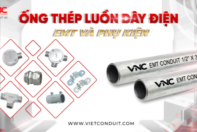 Ống thép luồn dây điện EMT Vietconduit – Giải pháp tối ưu cho hệ thống cơ điện hiện đại