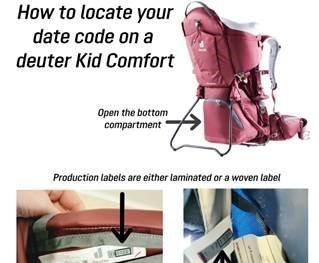 Thu hồi khẩn cấp địu trẻ Deuter Kid Comfort vì nguy cơ gãy chân chống, trẻ có thể ngã