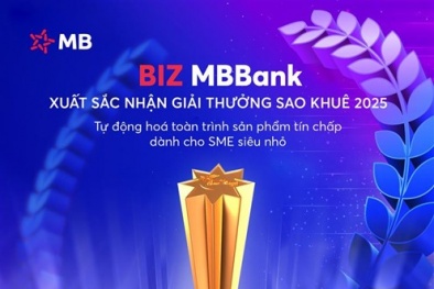 Sản phẩm vay vốn tín chấp dựa trên dữ liệu của BIZ MBBank thắng lớn tại Sao Khuê 2025