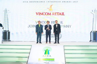 Vincom Retail tiếp tục được vinh danh top 50 công ty niêm yết tốt nhất Việt Nam và lãnh đạo xanh Châu Á