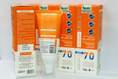 Đình chỉ lưu hành, thu hồi trên toàn quốc lô sản phẩm sữa chống nắng DSK UV