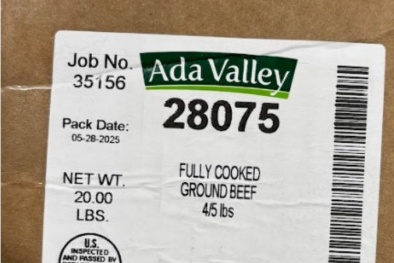 Mỹ thu hồi thịt bò xay chín đông lạnh của Công ty Ada Valley Meat do nghi lẫn dị vật kim loại