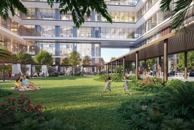 Vườn Hạnh Phúc - 'ốc đảo xanh' tại tổ hợp căn hộ Sun Group Cầu Giấy