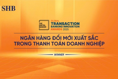 SHB được The Digital Banker vinh danh đổi mới xuất sắc trong thanh toán doanh nghiệp