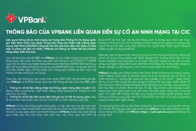 VPBank: Tài sản, giao dịch khách hàng được bảo mật nhiều lớp, không có khả năng lộ lọt