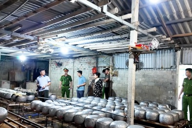 Hà Tĩnh: Cơ sở dùng chất cấm 'nước kẹo' sản xuất gần nửa tấn giá đỗ