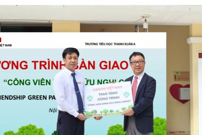 Khánh thành và bàn giao công trình 'Công viên xanh hữu nghị Canon'