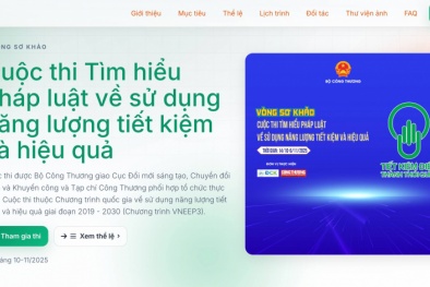 Cuộc thi Tìm hiểu pháp luật về sử dụng năng lượng tiết kiệm và hiệu quả- kích hoạt Vòng Sơ khảo trực tuyến