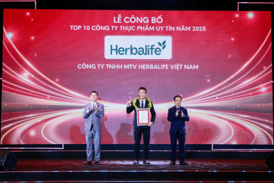 Herbalife Việt Nam được vinh danh Top 10 Công ty Thực phẩm Uy tín lần thứ năm liên tiếp 
