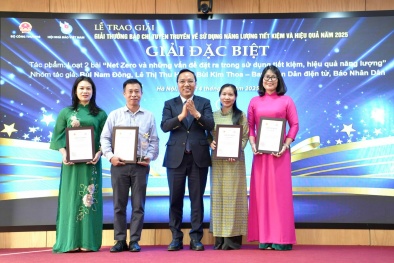 Trao giải báo chí tuyên truyền về sử dụng năng lượng tiết kiệm và hiệu quả năm 2025
