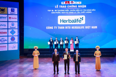Herbalife Việt Nam đạt giải thưởng 'Thương hiệu, Nhãn hiệu uy tín hàng đầu Việt Nam' 2025